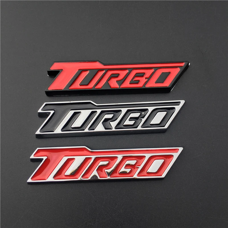 1 PC 7 5 1 8 CM Turbo Emblem Car Body Stickers 3D Refitting Car Styling