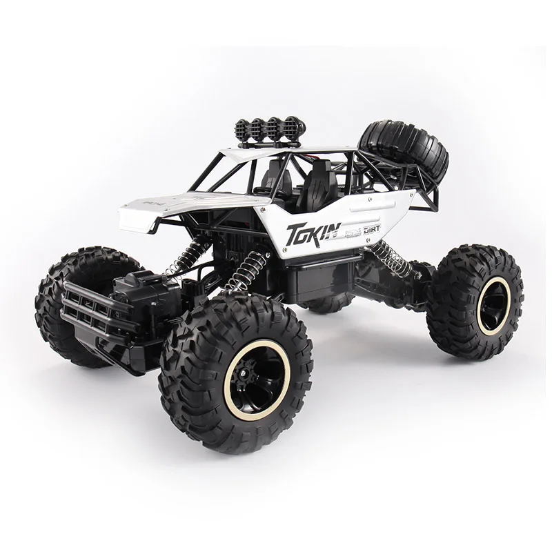 4WD электрический автомобиль RC автомобиль Bigfoot автомобиль 1/12 Багги 2,4G Радиоуправляемый автомобиль двойной мотор Высокоскоростной грузовик внедорожник игрушки подарок - Цвет: 37cm  silver