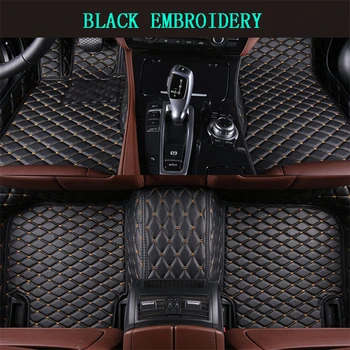 

Car Floor Mats For Porsche Panamera 2009-2017 Foot Carpets pad mat Step Embroidery Leather Car Interior Mats heavy duty carpet