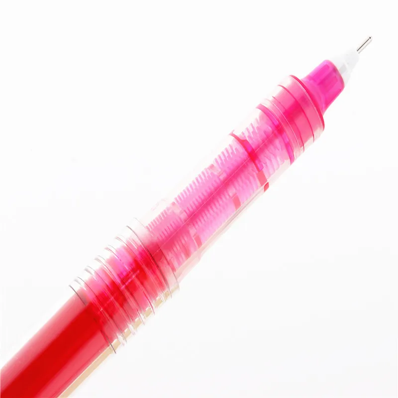 Высокое качество 10 цветов прозрачная большая емкость чернил гелевая ручка студент, школа, офис канцелярские принадлежности тонкий Ролик Шариковая ручка новинка - Цвет: Розовый
