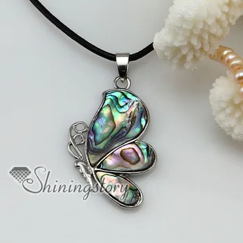 

butterfly seawater abalone seashell mother of pearl oyster sea shell pendant necklaces 2013 cheap handmade jewelry