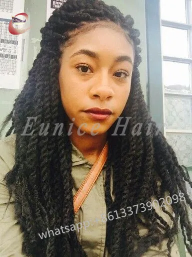 African Jumbo Twist Crochet Black Braids Short Hair Havana Mambo
