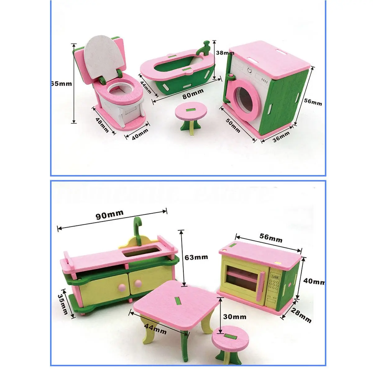 49Pcs 11 Sets Baby Wooden Furniture Dolls House Miniature Child Play Toys Gifts 49Pcs 11 Sets Baby Wooden Furniture Dolls House Miniature Child Play Toys Gifts