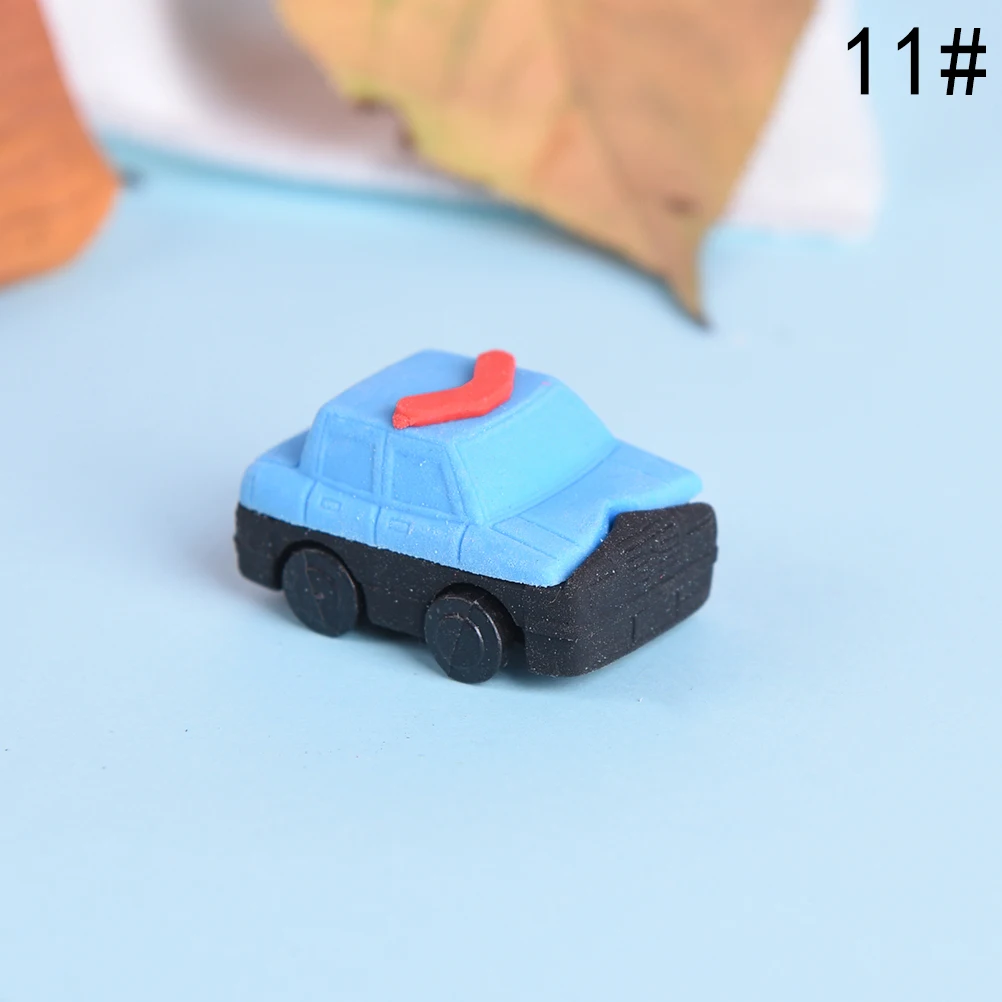 1 шт. 3D высококачественные кавайные канцелярские школьные принадлежности подарки для детей, игрушка для мальчиков Новинка 3D маленький автомобильный резиновый ластик