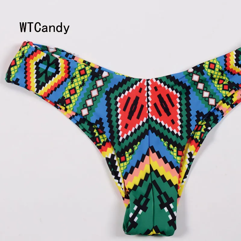 WTCandy печати бикини ананас Сексуальная Микро плавание одежда для женщин Винтаж