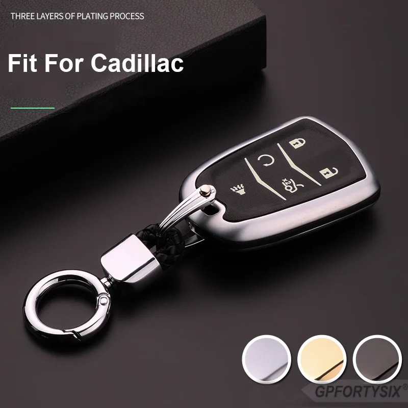 

Zinc Alloy Luminous Leather Smart Remote Key Case Cover For Car Keychain Fit for Cadillac ATS-L/XTS/XT5/CTS/CT6 Car Key Shell