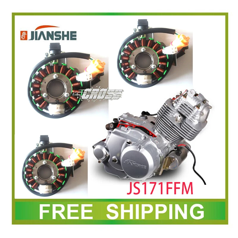 JIANSHE 250cc ATV atv250-3-5 stator magneto coil 16 coils accessories free shipping jianshe atv quad motorbike 250 atv250 speedometer odometer lcd led road speed gear position indicator counter time free shipping