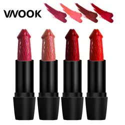 Vnook бренд макияж помада в форме пениса набор гриб Lip Stick длительное увлажнение красный, матовый Помада для губ составляют 20 Цвет