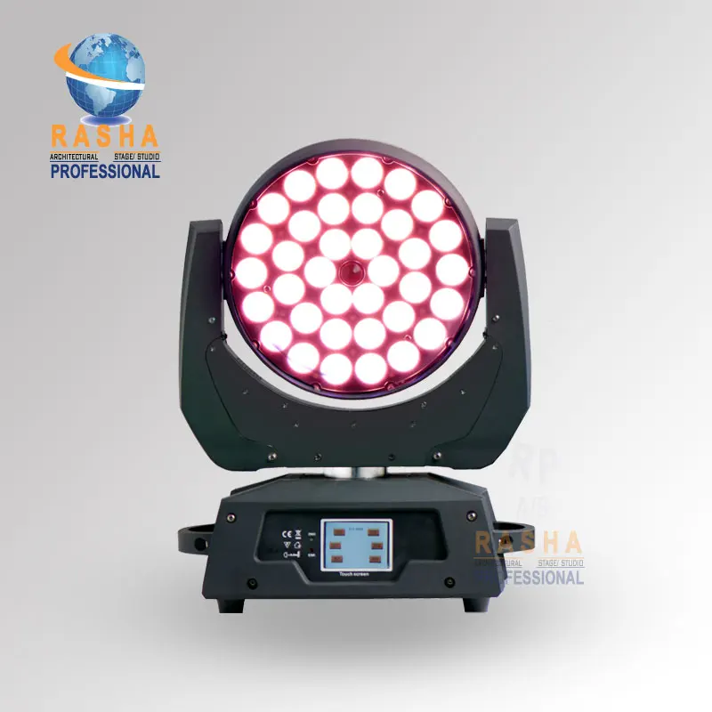 

24X LOT Guangzhou Light 36*10W 4in1 RGBW Zoom LED Moving Head Wash,Stage Moving Head Light,Stage Light-Touch Screen LCD Display