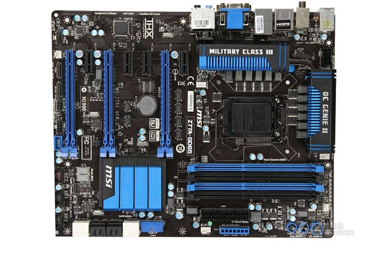 Бесплатная доставка оригинальная материнская плата для MSI Z77A GD65 DDR3 LGA 1155 I3 I5 I7 CPU 32