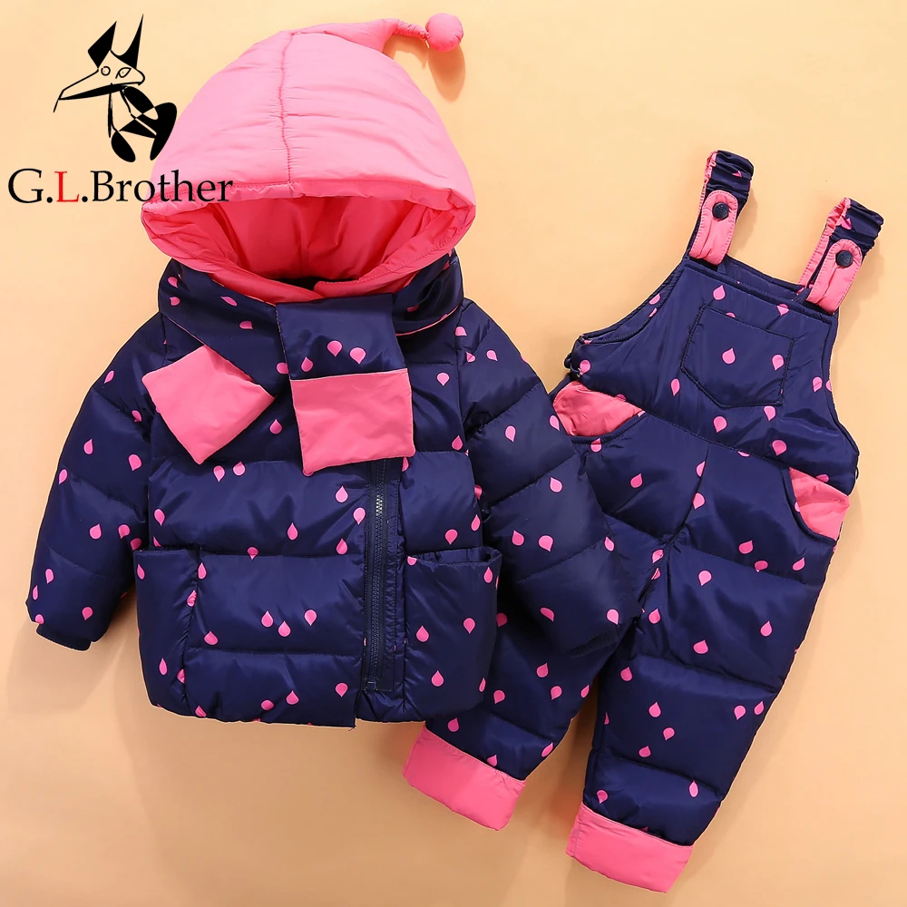 0-4 Years Baby Girls Boys Clothing Sets New Kids Winter Clothes 2pcs Skiing Suits Polka Dot Down Jacket+Jumpsuit Infant Snowsuit 0-4 Years Baby Girls Boys Clothing Sets New Kids Winter Clothes 2pcs Skiing Suits Polka Dot Down Jacket+Jumpsuit Infant Snowsuit