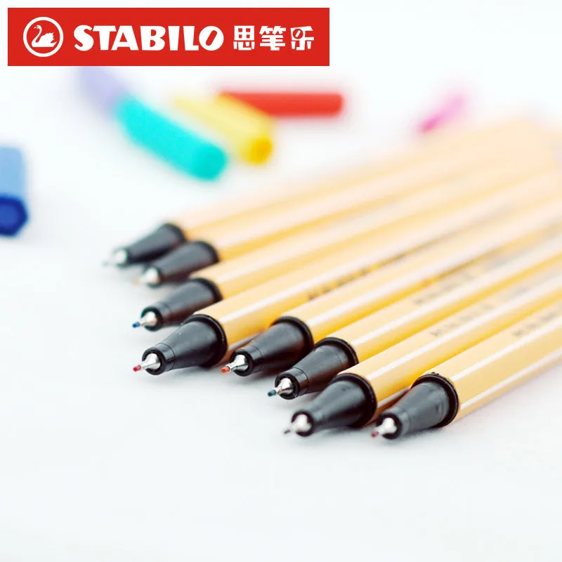 Маркеры для рисования Stabilo Point 88 одноцветные фломастеры Fineliner Pen 0 4 мм игла эскизов