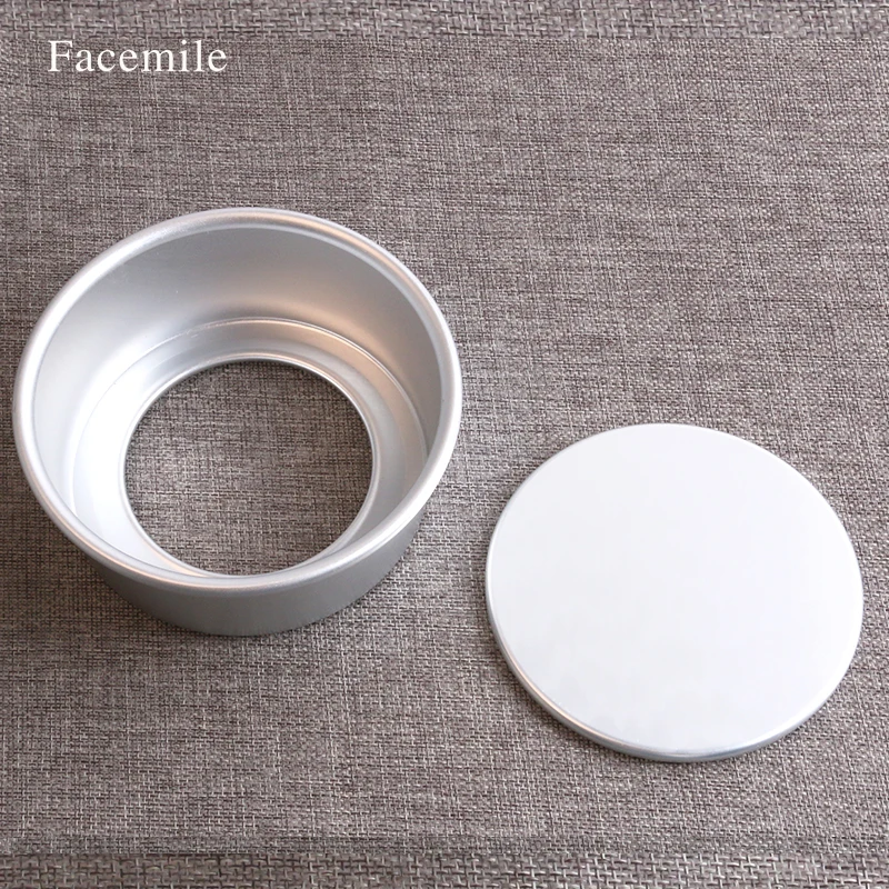 

New 5 Inch Anodized Aluminum Round Cupcake Pan Cake Pudding Mold Baking Mould with Removable Bottom DIY Baking Gift 52041