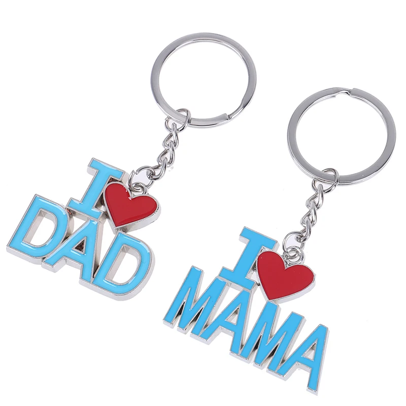 Брелок с надписью I Love Mom Dad Heart семейный рюкзак пряжкой автомобильный брелок для