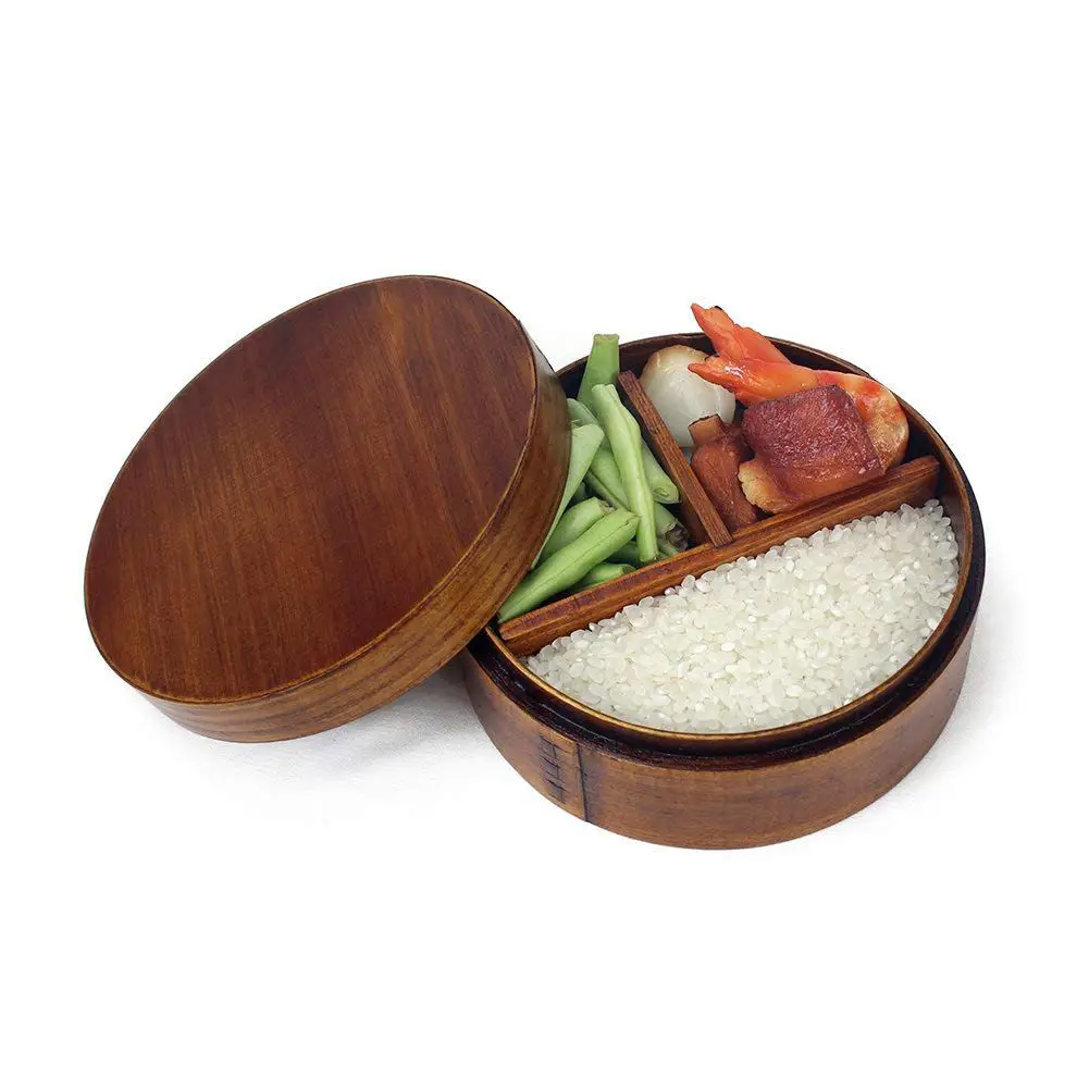 HCH Japanese Bento Boxes Wooden lunch box Sushi Portable Food Container