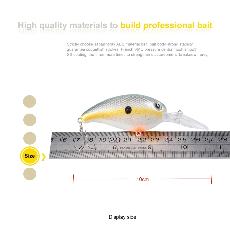 3 шт./лот приманка воблер Жесткий 14g Высота каблука 10 см, твердая приманка, Бас блесны рыболовные приманки с 2 крючки PESCA Рыбная ловля Рыбалка снасти