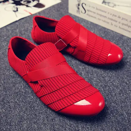 Skyaxmoto/мужская повседневная обувь; модная мужская обувь; мужские лоферы; Мокасины без шнуровки; мужские лоферы на плоской подошве; мужская обувь - Цвет: 800 Red