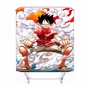 

Custom Dragon Ball Z Bleach Fairy Tail Naruto Shower Bath Curtain Mildewproof Waterproof Polyester Various Sizes#0421-21-12