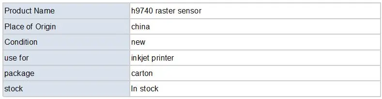 h9740 raster sensor
