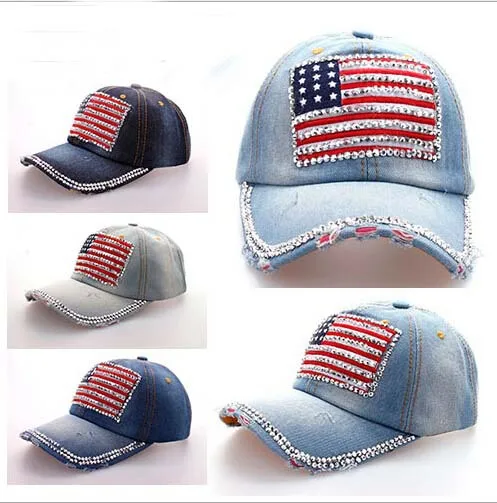 american flag baseball cap military angels hat diamond point font denim american flag baseball cap military angels hat diamond point font denim