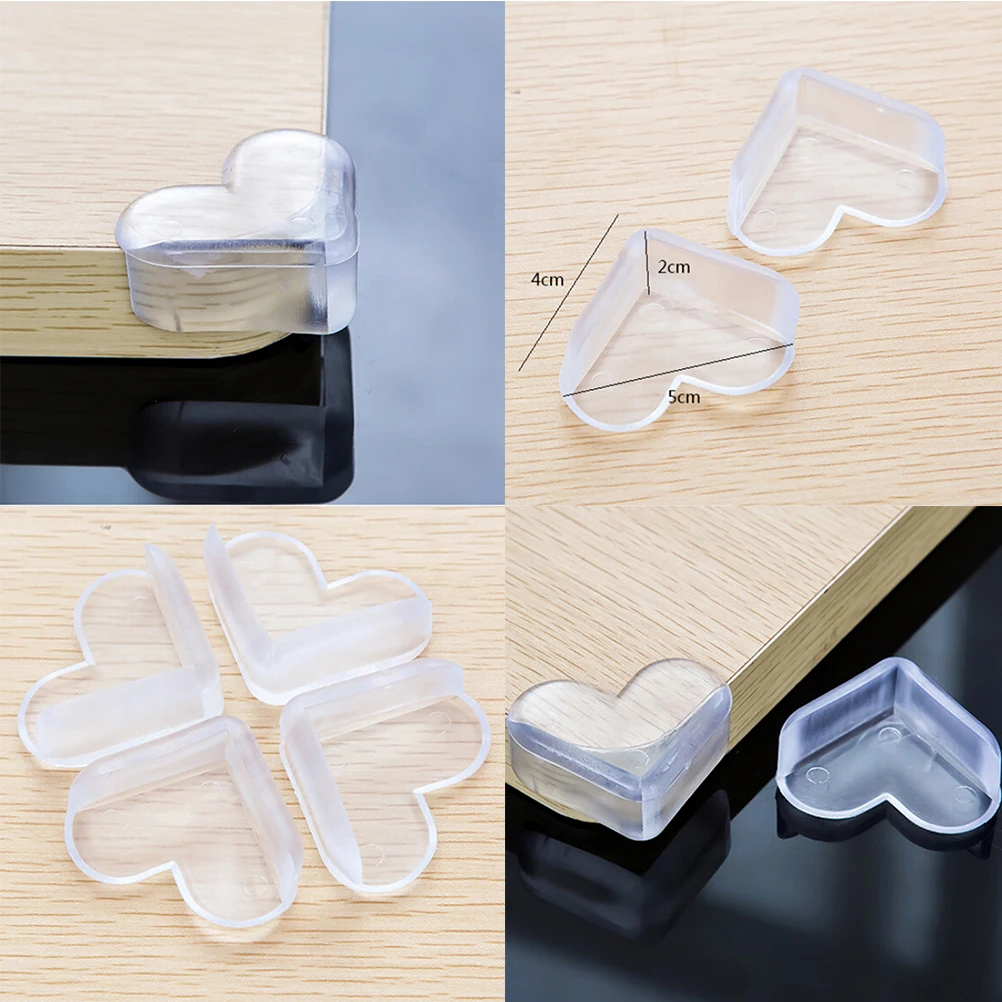 4Pcs Child Baby Safe silicone Protector Table Corner Edge Protection Cover