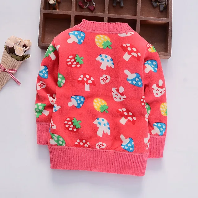Toddler Infant Coats Baby Boys Girls Sweater Cartoon Print Tops Button Sweaters 2018 Autumn Winter Warm Clothes Outwear Tops 30