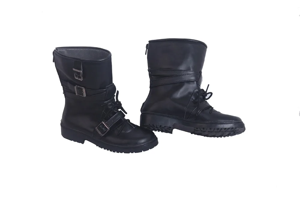 Alita Battle Angel Alita Cosplay Boots Black Shoes Custom Made (5)