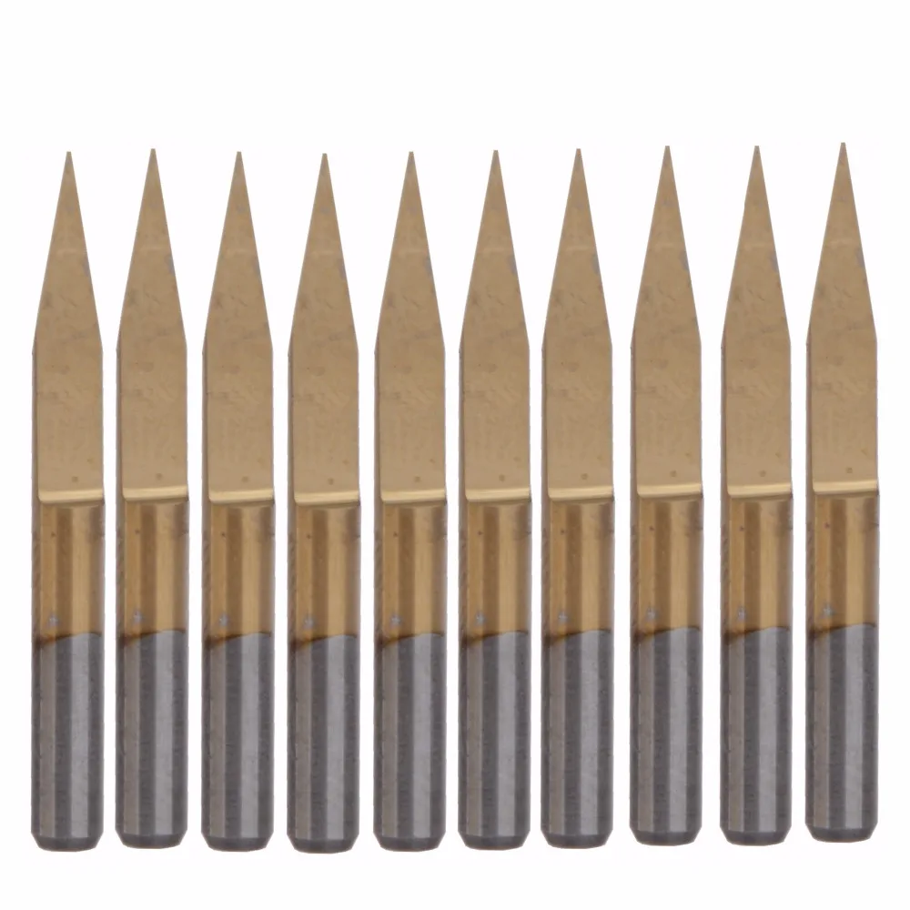 

10PCS LOT Carbide PCB Engraving Bits CNC Router Tool 20 degree 0.2mm