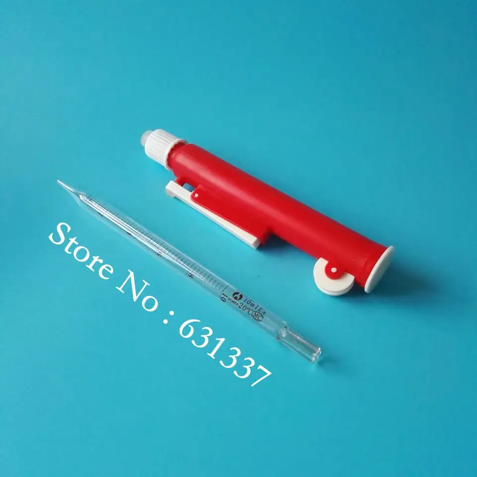 laboratory medical Fast Release Pipette Pump Pipettor 25ml with 10ml glass pipettein Pipette