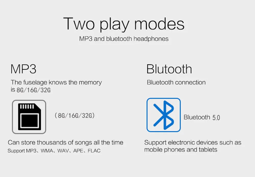 006 Bluetooth наушники 8 Гб спортивный MP3-плеер Беспроводные наушники музыкальный плеер Bluetooth наушники для iPhone samsung huawei Xiaomi