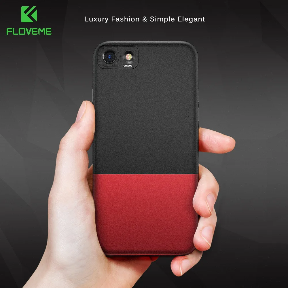 

FLOVEME Double Color Case For iPhone 7 8 6 6s Plus Hybrid Hit Color Cover Anti knock Phone Cases For iPhone 7 6 6s Shells Funda