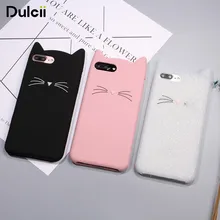 Dulcii для iPhone7Plus кошка чехол для телефона прекрасный 3D Мягкий силиконовый чехол для Apple iPhone 7 Plus 5.5 дюймов смартфон Крышка