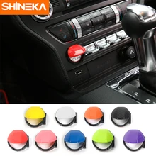 SHINEKA Fit Per Ford Mustang 2015 2016 2017 Arresto di Inizio del Motore Pulsante Interruttore Tappo di Copertura Car Styling