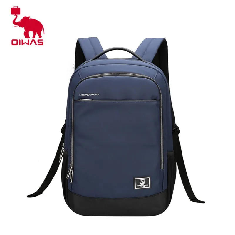 

Oiwas 19.6L Laptop Business Backpack Lightweight Water-resistant Travalling Backpack Solid Color Two Colors for Male