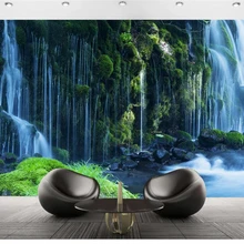 Beibehang классический личности декоративная живопись Крытый стерео обои скалы воды водопад спальня фон обои