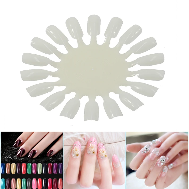 

2019 New Nail Color Card 20 Color Nail Plate Sun Color Plate Oval Color Plate Nail Professional Art Manicure Tools Easy To Use