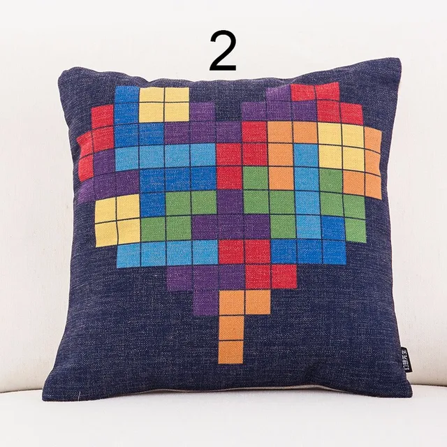 Cartoon Mario Decorative Throw Pillows Colorful Child Game Cotton Linen Cushion Cover Cojines Decorativos Para Sofa Almofadas 3