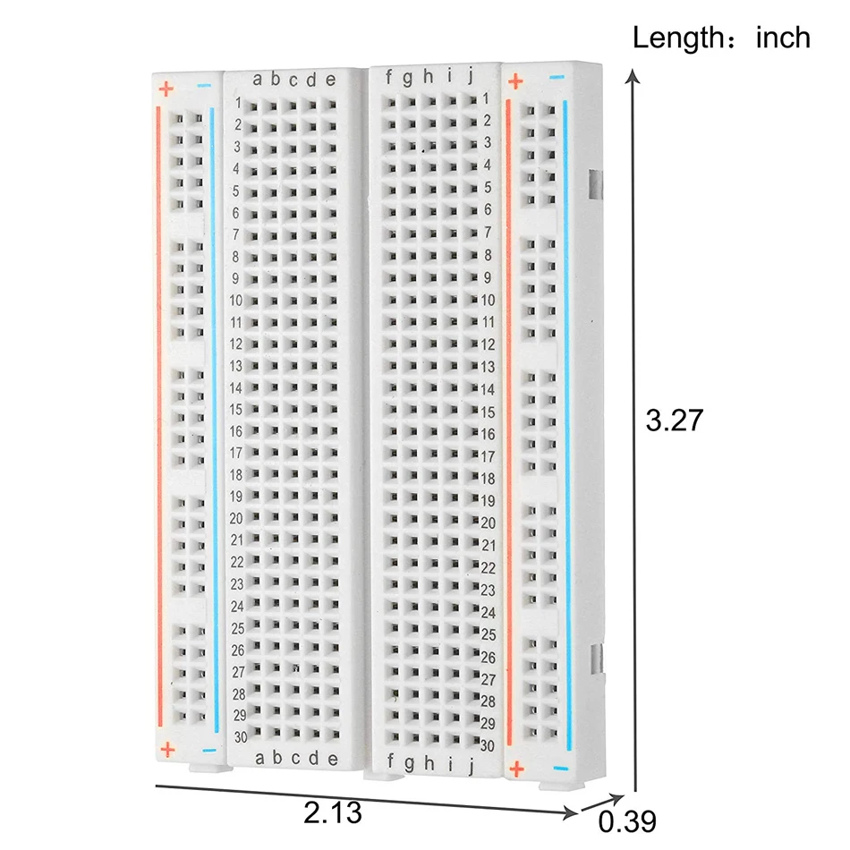 400 holes/tie points Breadboard Solderless Prototype PCB Board 400 Pin for Arduino Raspberry Pi