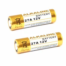 2 шт. 27A 12V сухая щелочная батарея 27AE 27MN A27 для дверного звонка, автосигнализации, музыкальными плеерами, автомобильный пульт дистанционного управления и т. д