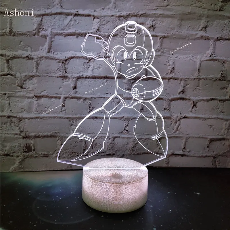 Рок Человек 3D светодиодный настольная лампа сенсорный Цвет ful 7 цветов изменения акриловые ночник дистанционного Управление подарок для детей