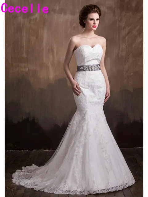 2017 vestidos de novia long mermaid wedding dresses sweetheart