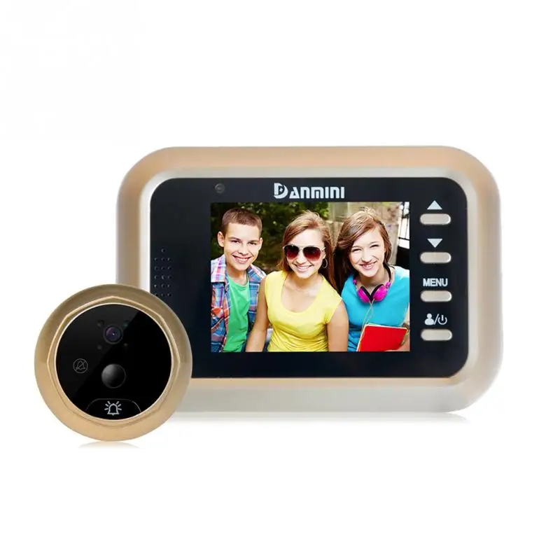 

new 2.4-inch Electronic Door Viewer Infrared Night View Motion Detection Shooting Anti-burglary Visual Doorbell Home Use #0829