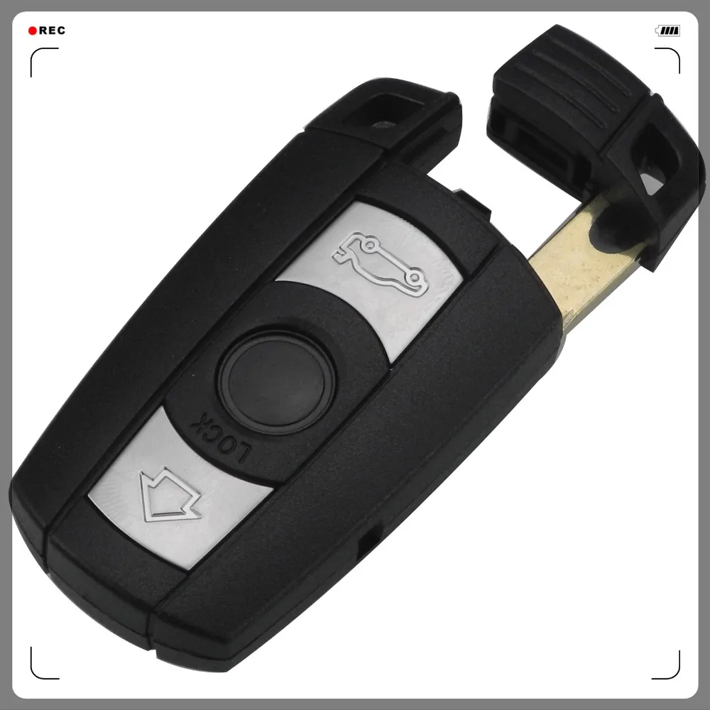 Jingyuqin Умный брелок для ключей для E90 E91 E92 E60 чехол для пульта дистанционного управления для BMW 1 3 5 6 X серия смарт-ключа автомобиля с логотипом