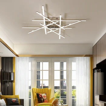

Chrome Finished Dimmable Modern led Ceiling Lights For Living Room Bedroom Study Room RC Ceiling Lamp Fixtures Free Shipping