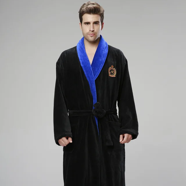xms winter thickening men bathrobe plus size pajamas pyjamas towel plus size bathrobes