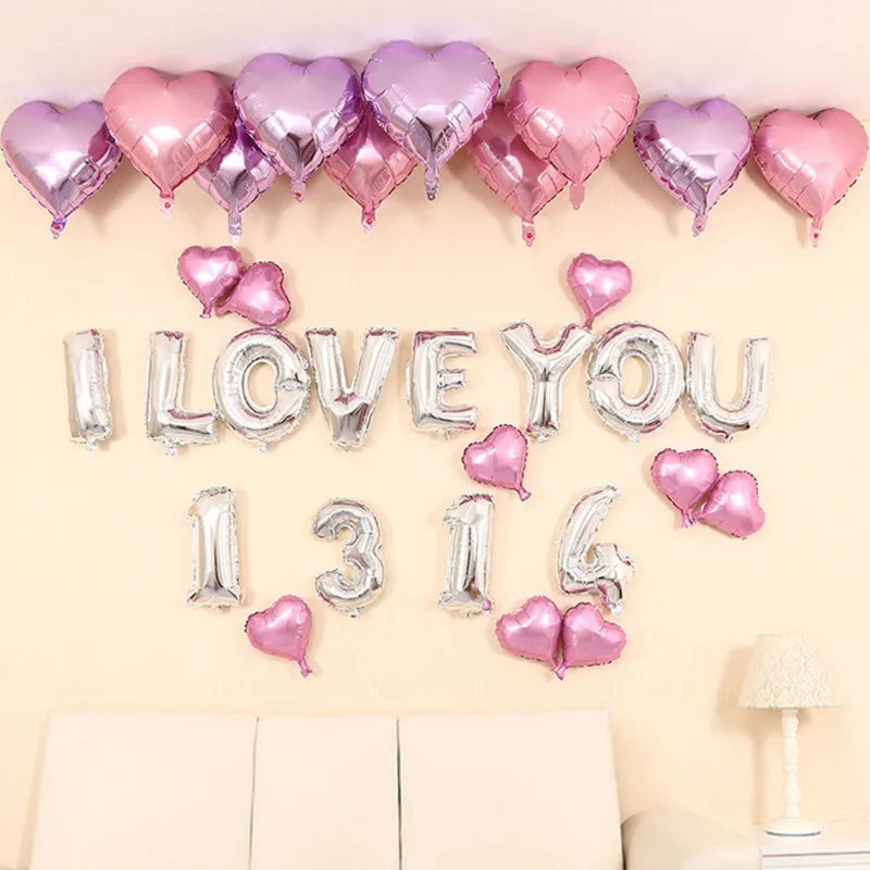 

1Set(100PCs) Aluminum Foil Balloons and Balloon Inflator Helium Ballon Inflatable Air Balls Happy Birthday Party Balloons