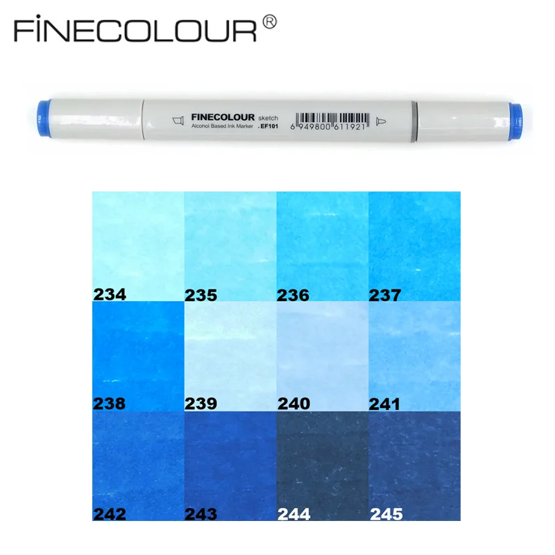 

Finecolour markers Sea and Sky Color Double-Ended Art Marker Artist Sketch Drawing Marker Pen