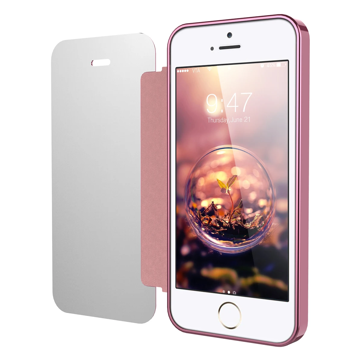 Роскошный зеркальный чехол кошелек с откидной крышкой для Iphone 7 6 6s Plus TPU +