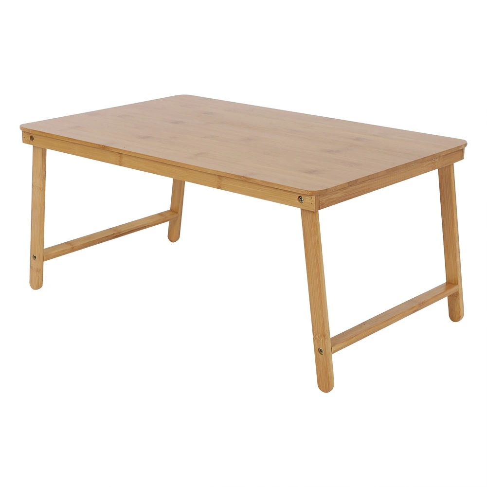Круглый Угловой дизайн портативный складной Бамбуковый стол для ноутбука безопасный столик для ноутбука для кровати портативный складной Бамбуковый стол для ноутбука - Цвет: Темный хаки