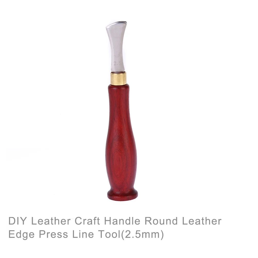 1 шт. 1-2,5 мм DIY кожевенное ремесло мелкая ручка круглый кожаный край инструмент для сгибания Кожа ремесло край пресс-линия инструмент